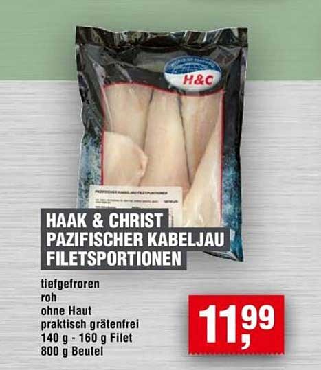 HAK & CHRIST Pazifischer Kabeljau Filetsportionen