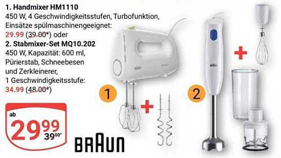 Handmixer HM1110 und Stabmixer-Set MQ10.202