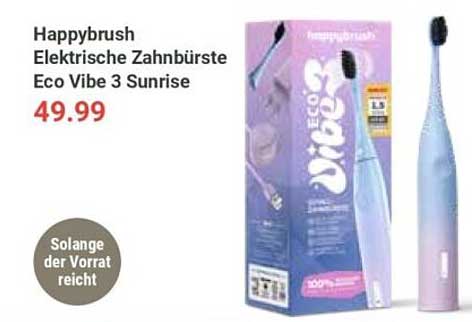 Happybrush Elektrische Zahnbürste Eco Vibe 3 Sunrise