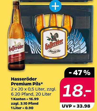 Hasseröder Premium Pils - 2 x 20 x 0,5 Liter