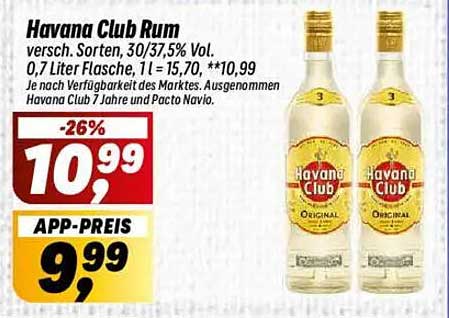 Havana Club Rum - 0,7 Liter Flasche