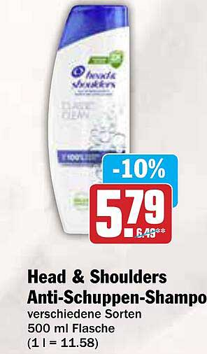 Head & Shoulders Anti-Schuppen-Shampoo verschiedene Sorten 500 ml Flasche