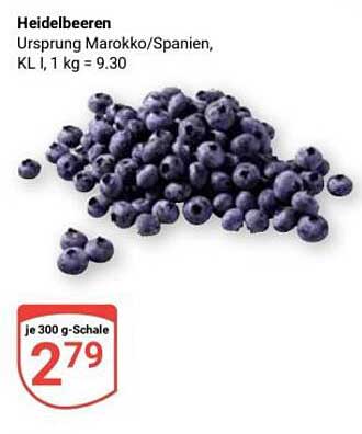 Heidelbeeren Ursprung Marokko/Spanien, KL I