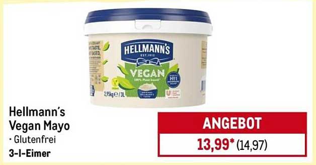 Hellmann’s Vegan Mayo 3-l Eimer - Glutenfrei