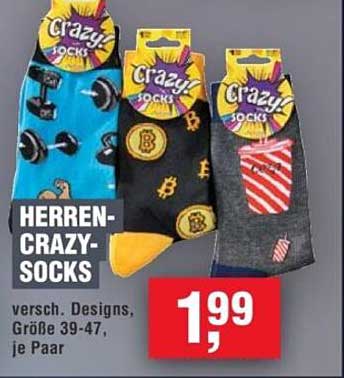 Herren-Crazy-Socks in verschiedenen Designs