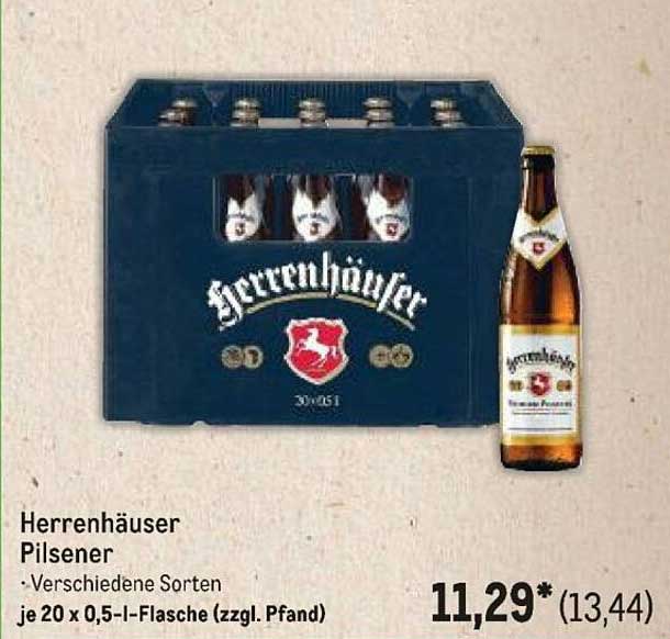 Herrenhäuser Pilsener - 20 x 0,5-l-Flasche (zzgl. Pfand)