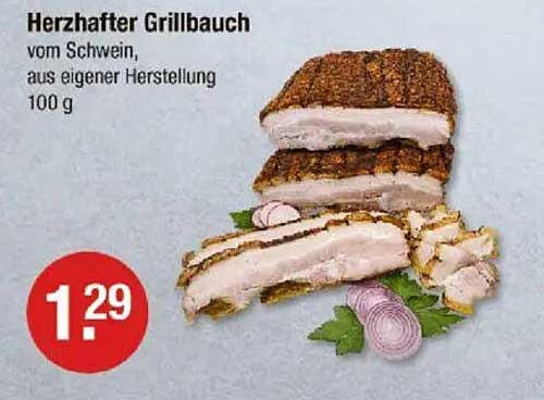 Herzhafter Grillbauch vom Schwein, aus eigener Herstellung