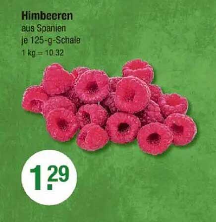 Himbeeren aus Spanien je 125-g-Schale