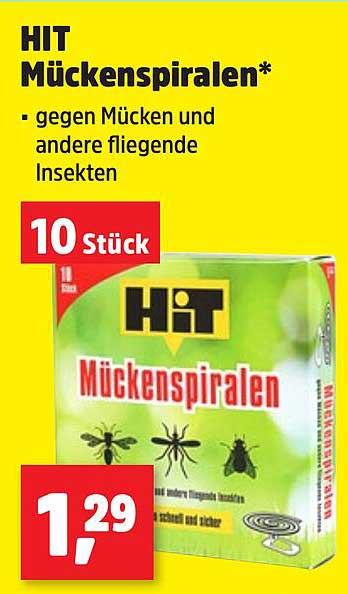 HIT Mückenspiralen - 10 Stück