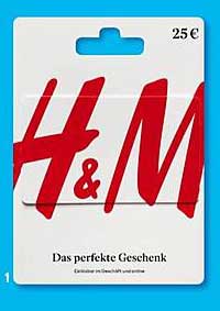 H&M Geschenkkarte im Wert von 25 €