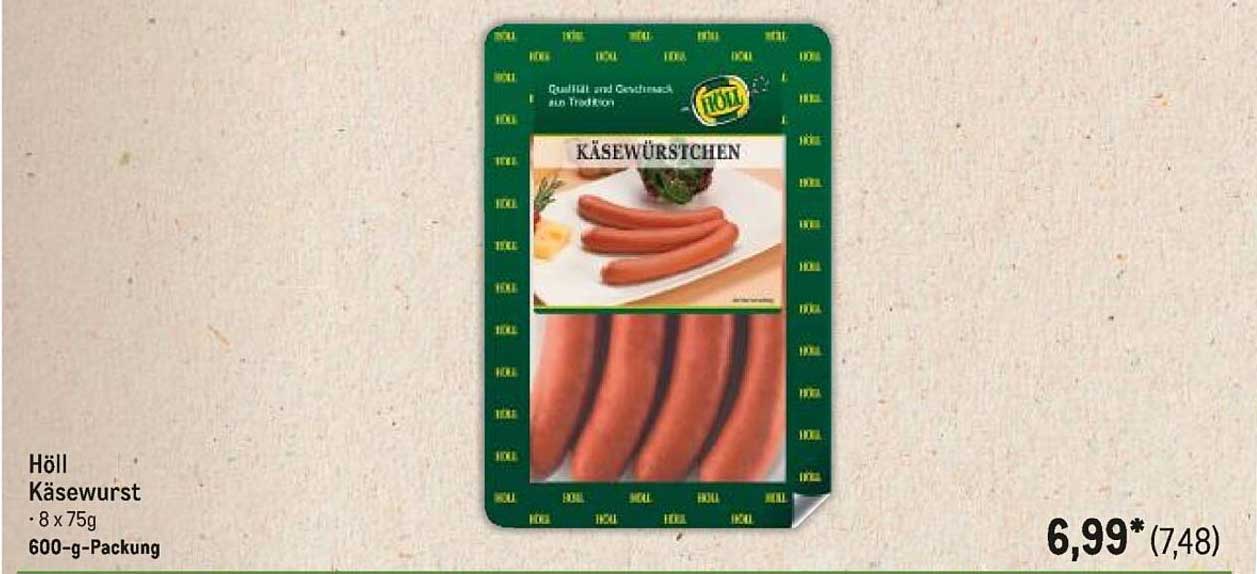 Höll Käsewürstchen 8 x 75g