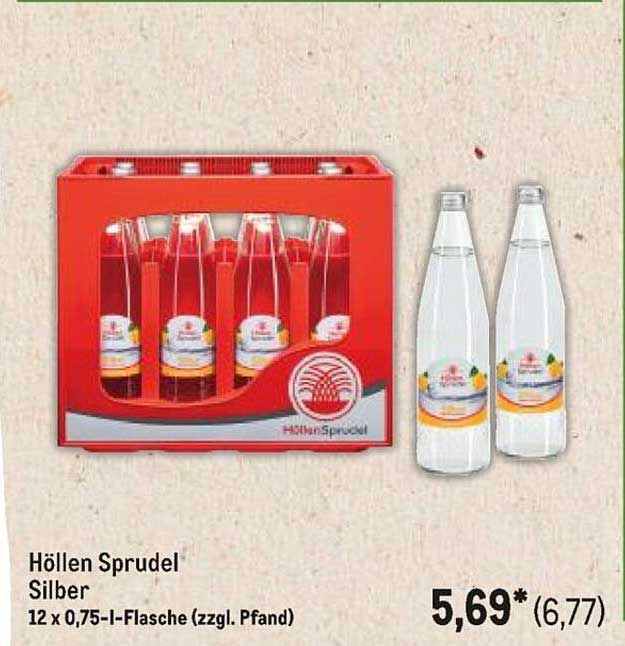 Höllen Sprudel Silber 12 x 0,75-l-Flasche (zzgl. Pfand)