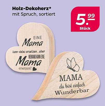 Holz-Dekoherz* mit Spruch, sortiert