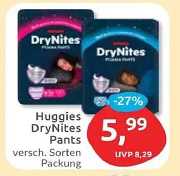 Huggies DryNites Pants – Verschiedene Sorten
