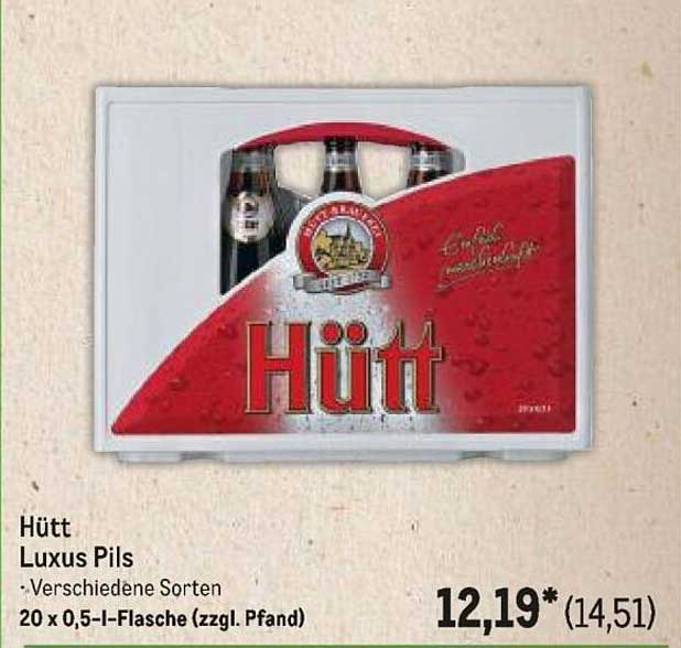 Hütt Luxus Pils 20 x 0,5 l - Verschiedene Sorten