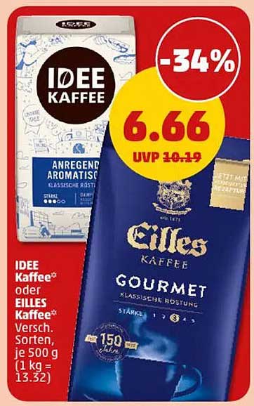 IDEE Kaffee oder EILLES Kaffee - Verschiedene Sorten, je 500 g
