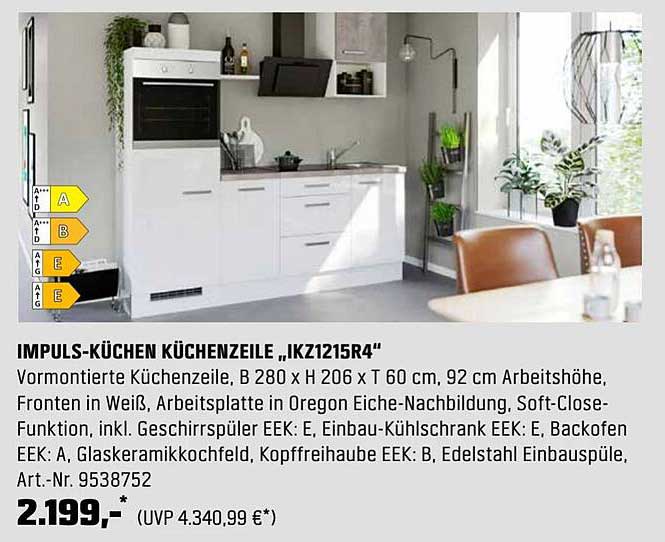 IMPULS-KÜCHEN KÜCHENZEILE „IKZ1215R4“