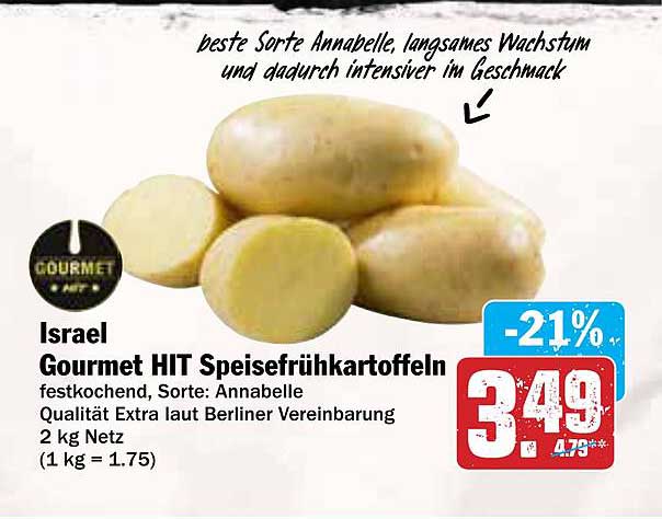 Israel Gourmet HIT Speisefrühkartoffeln 2 kg Netz
