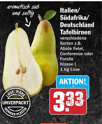 Italien/Südafrika/Deutschland Tafelbirnen