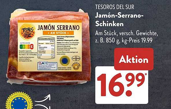 Jamón-Serrano-Schinken Am Stück