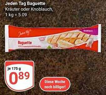 Jeden Tag Baguette Kräuter oder Knoblauch