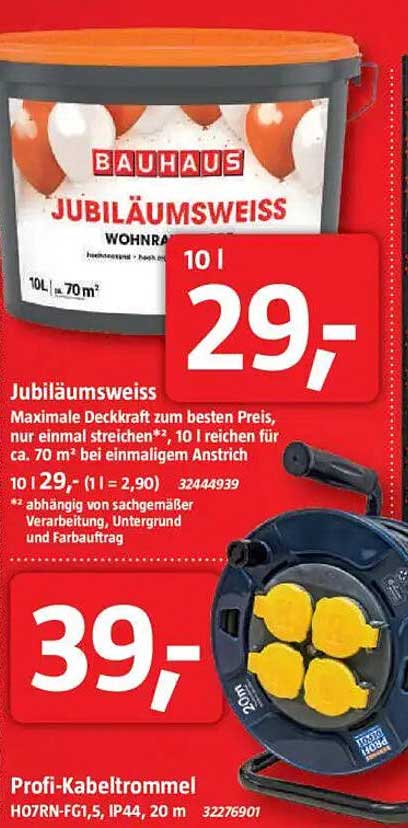 Jubiläumsweiss - 10 l für nur 29,-