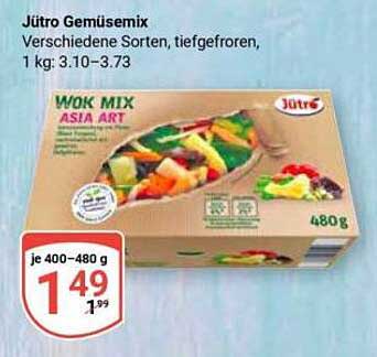 Jütro Gemüsemix Wok Mix Asia Art, tiefgefroren, 480g