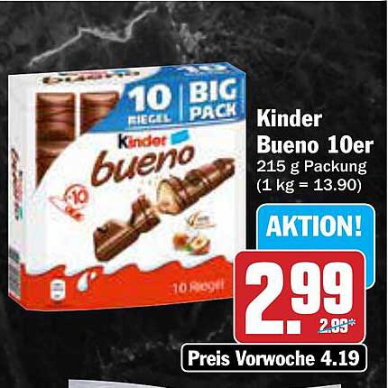 Kinder Bueno 10er Packung