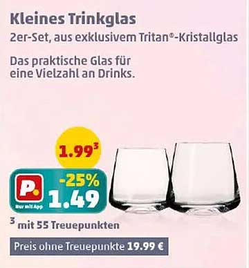 Kleines Trinkglas - 2er-Set aus exklusivem Tritan®-Kristallglas