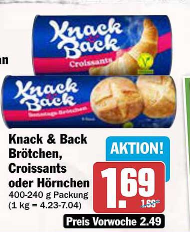Knack & Back Brötchen, Croissants oder Hörnchen