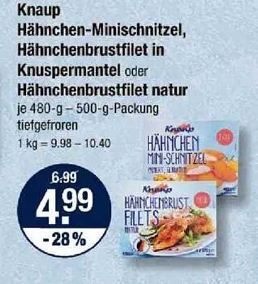 Knauf Hähnchen-Minisschnitzel und Hähnchenbrustfilet in Knuspermantel