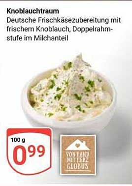 Knoblauchtraum - Deutsche Frischkäsezubereitung mit frischem Knoblauch