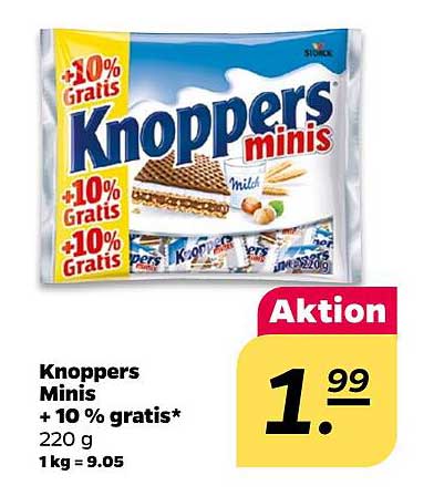 Knoppers Minis + 10% gratis