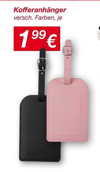 Kofferanhänger versch. Farben, je