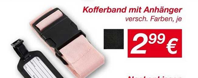 Kofferband mit Anhänger, versch. Farben, je