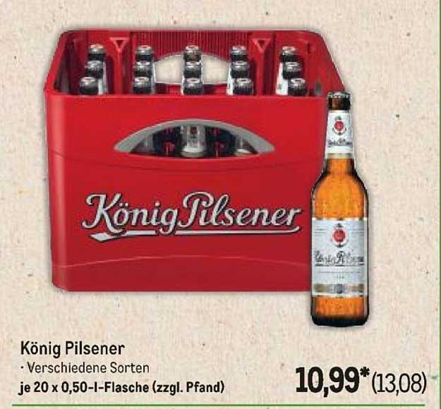 König Pilsener - 20 x 0,5 l-Flaschen