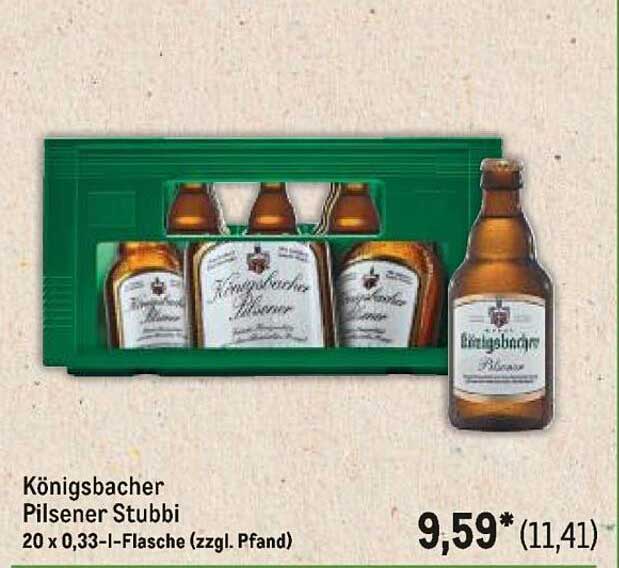 Königsbacher Pilsener Stubbi 20 x 0,33-l-Flasche (zzgl. Pfand)