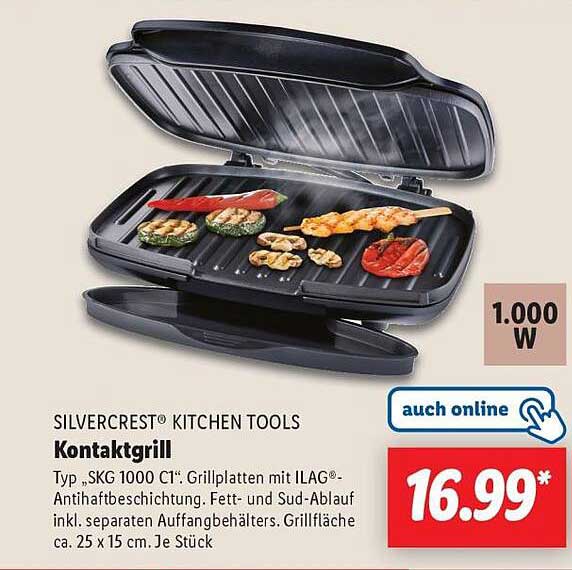 Kontaktgrill SILVERCREST® SKG 1000 C1