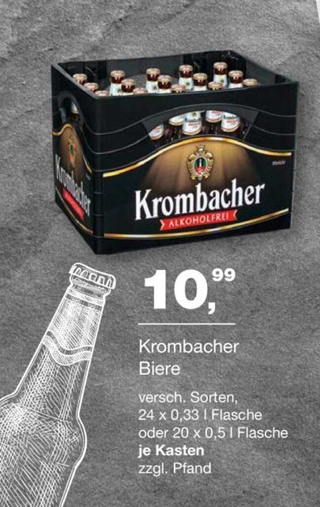 Krombacher Biere - Verschiedene Sorten, 24 x 0,33 L oder 20 x 0,5 L