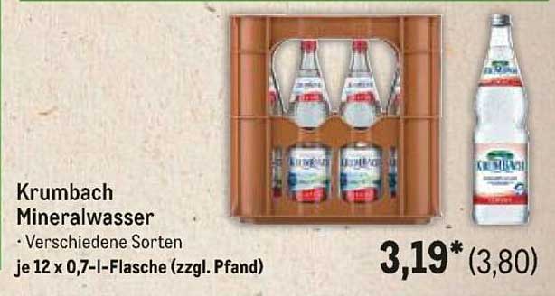 Krumbach Mineralwasser 12 x 0,7-l-Flasche (zzgl. Pfand)