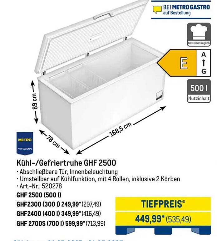 Kühl-/Gefriertruhe GHF 2500