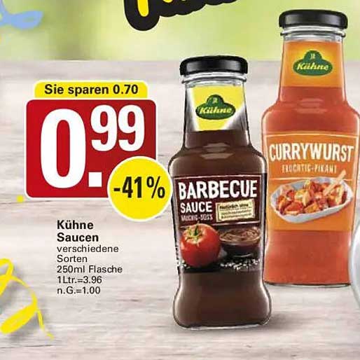 Kühne Saucen verschiedene Sorten 250ml Flasche