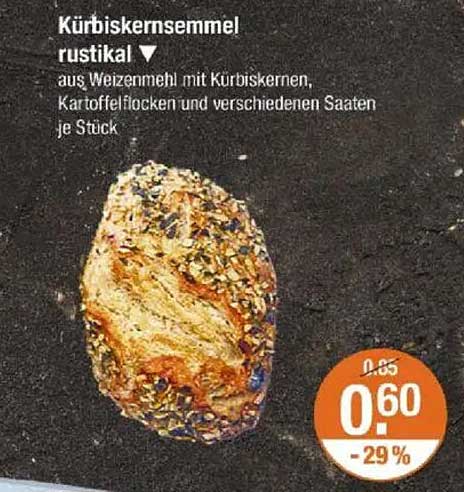 Kürbiskernsemmel rustikal