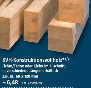 KVH-Konstruktionsvollholz 60 x 120 mm