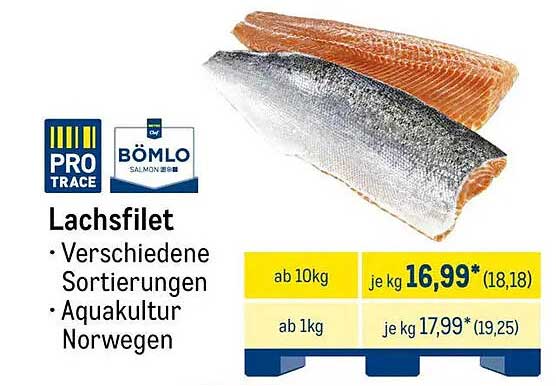 Lachsfilet - Verschiedene Sortierungen aus Aquakultur Norwegen