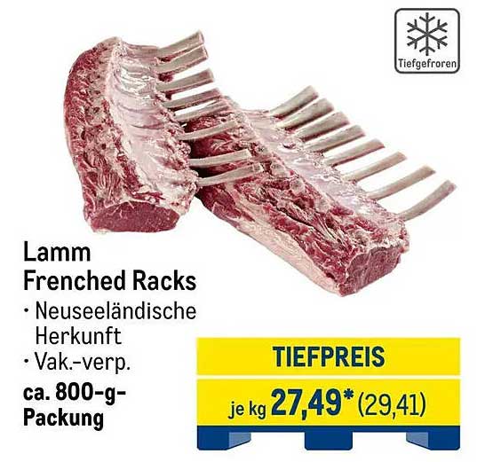 Lamm Frenched Racks - Neuseeländische Herkunft