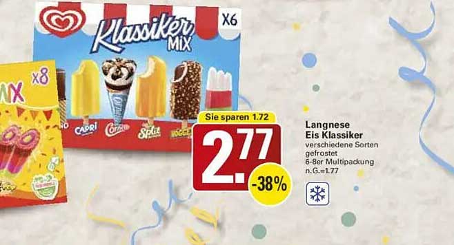 Langnese Eis Klassiker, 6er Multipack