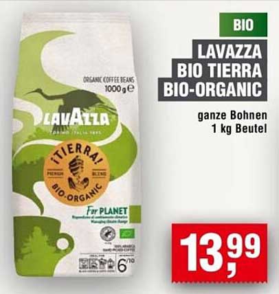 LAVAZZA BIO TIERRA BIO-ORGANIC ganze Bohnen 1 kg