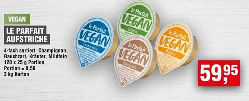 LE PARFAIT VEGAN AUFSTRICHE - 4-FACH SORTIERT