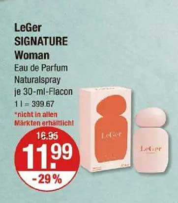 LeGer SIGNATURE Woman Eau de Parfum Naturalspray je 30-ml-Flacon